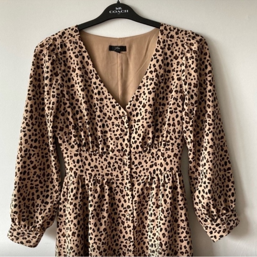 J. Crew Leopard Print Midi Dress - Picture 3 of 15